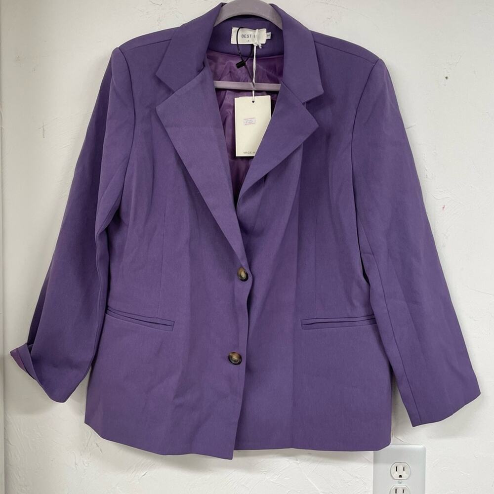 Purple Oversized Womens Blazer Jacket